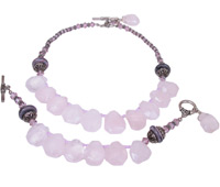 Cluster Shape Faceted Clear Quartz Set